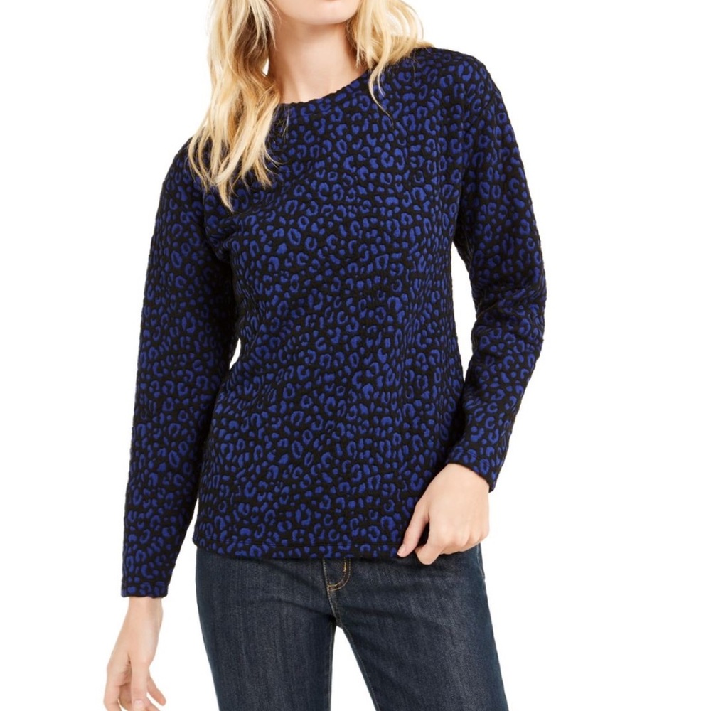 Michael Kors Petite Leopard Print Sweater – Size PS (Petite Small) – NWT  P0192